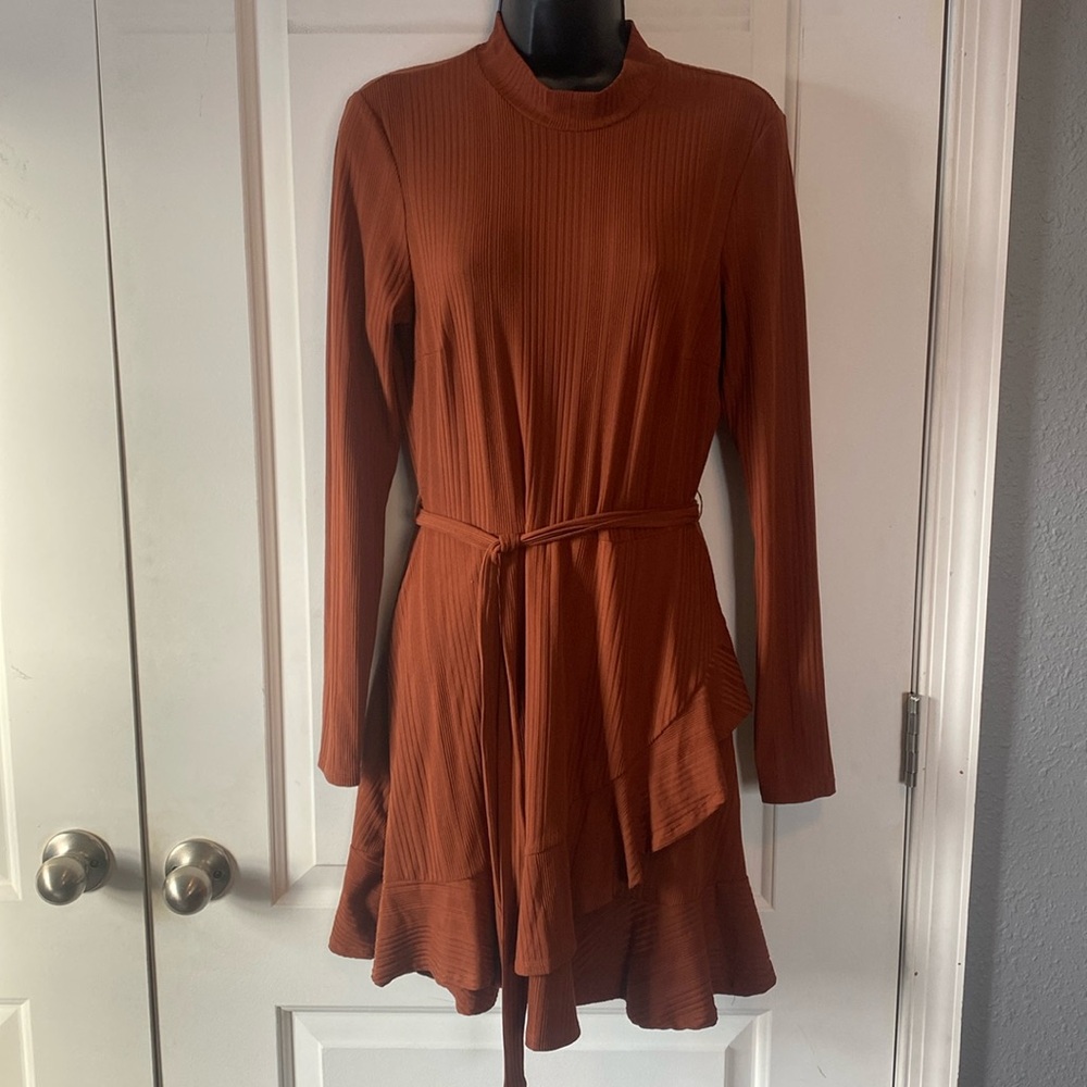 Speechless rust colored long sleeved dress.